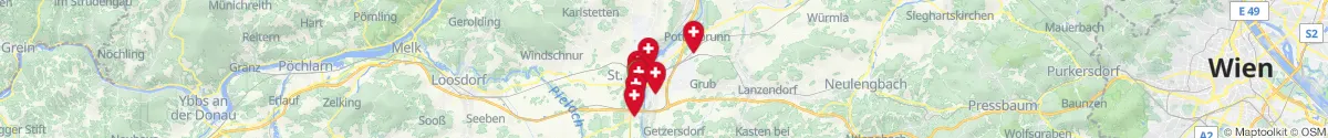 Kartenansicht für Apotheken-Notdienste in der Nähe von Ratzersdorf (Sankt Pölten (Stadt), Niederösterreich)